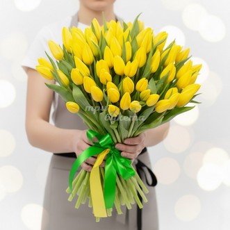 101 желтый тюльпан