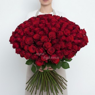 101 красная роза (Premium) 80 см
