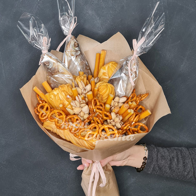 Букет с рыбой и сыром (доп. фото)