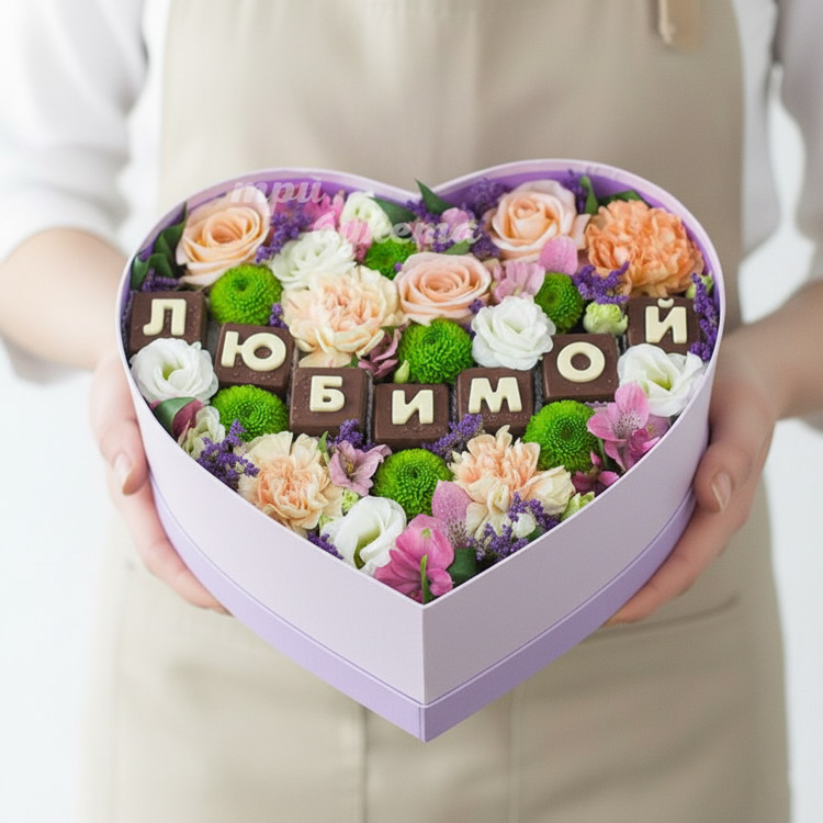 Цветы с молочным шоколадом